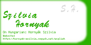 szilvia hornyak business card