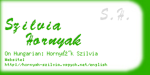 szilvia hornyak business card